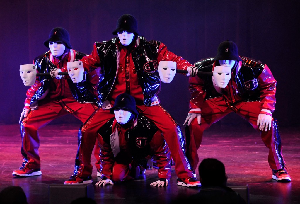 LAS VEGAS - MAY 07:  Members of the JabbaWockeez dance crew perform during the opening night of their show, "MUS.I.C." at the MGM Grand Hotel/Casino May 7, 2010 in Las Vegas, Nevada.  (Photo by Ethan Miller/Getty Images for Tabu Ultra Lounge)